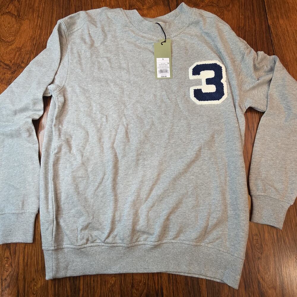 Men's #3 RELAXED Fit Crewneck Pullover Sweatshirts Small Goodfellow 100%Cotton